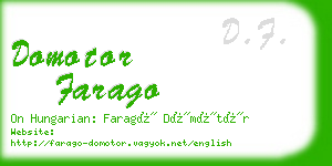 domotor farago business card
